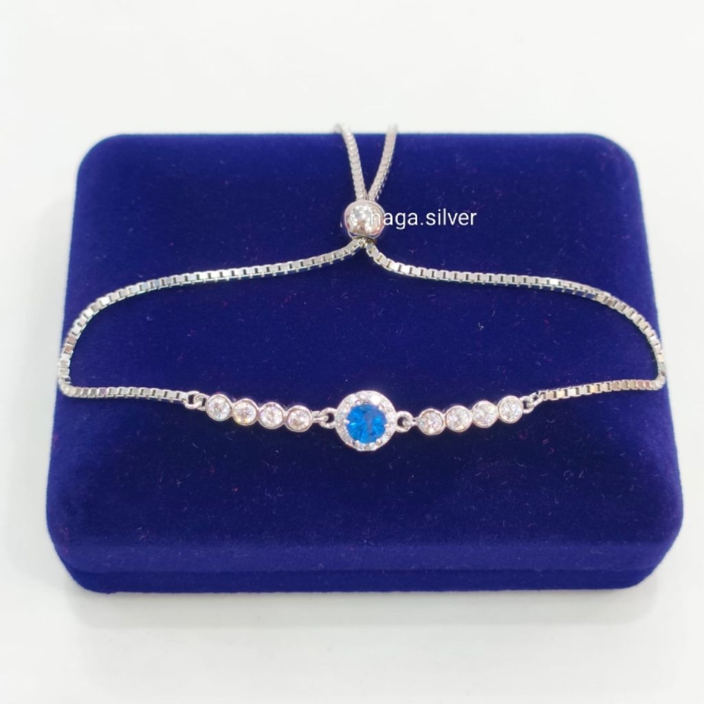 Gelang Dewasa Serut Silver 925 Asli