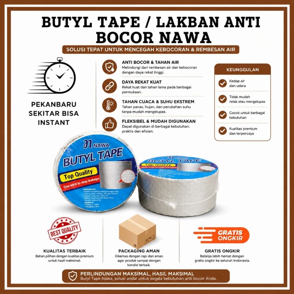 LAKBAN NAWA WATERPROFF- LAKBAN ANTI BOCOR NAWA - LAKBAN ANTI AIR - KUALITAS PREMIUM - KUALITAS PREMI
