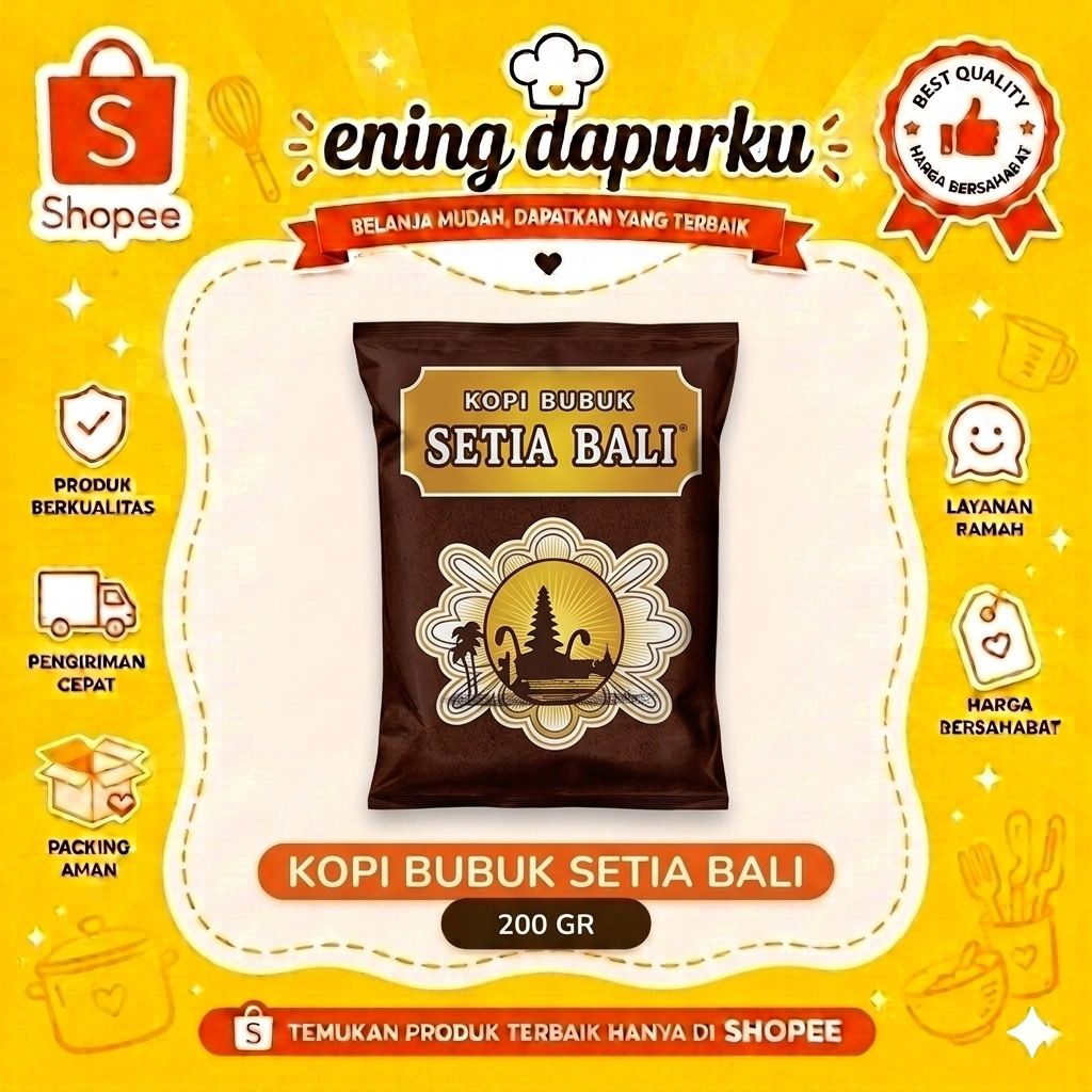 Kopi Bubuk Setia Bali 200 gr # Ening Dapurku #
