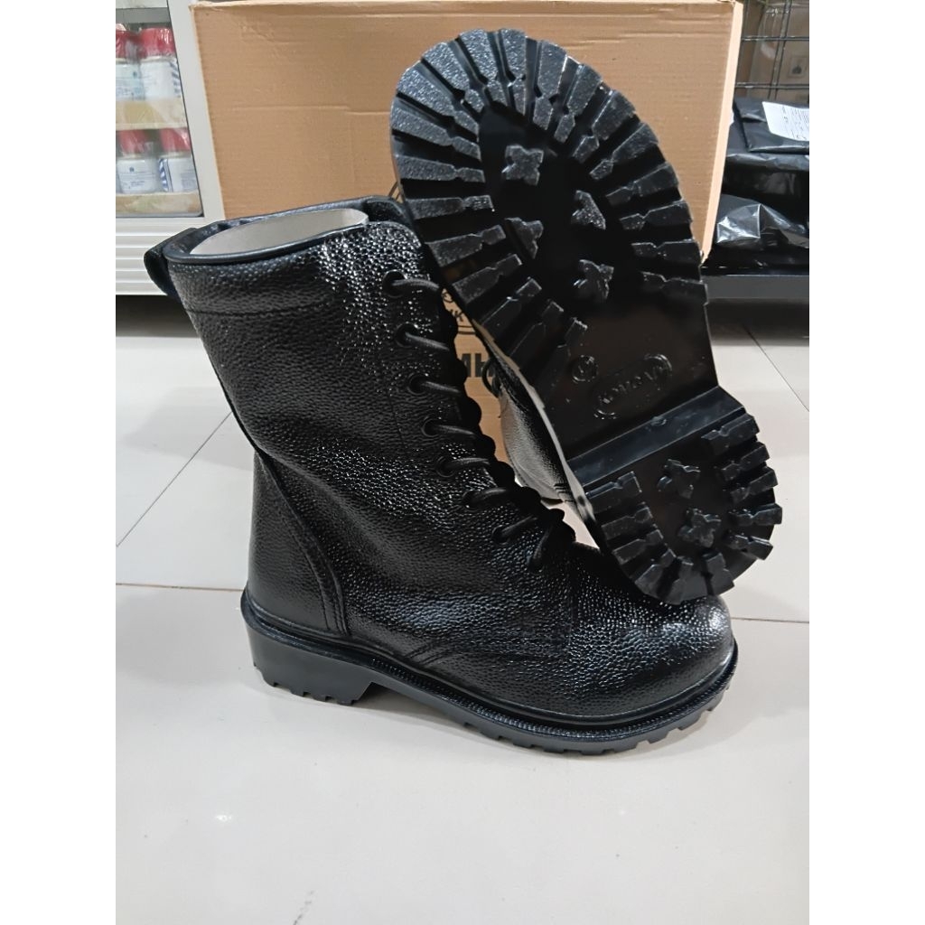 Sepatu PDL Hitam Kulit Jeruk Kemhan OriginaL