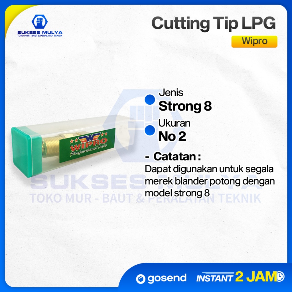 CUTTING TIP LPG STRONG 8 NO.2 WIPRO