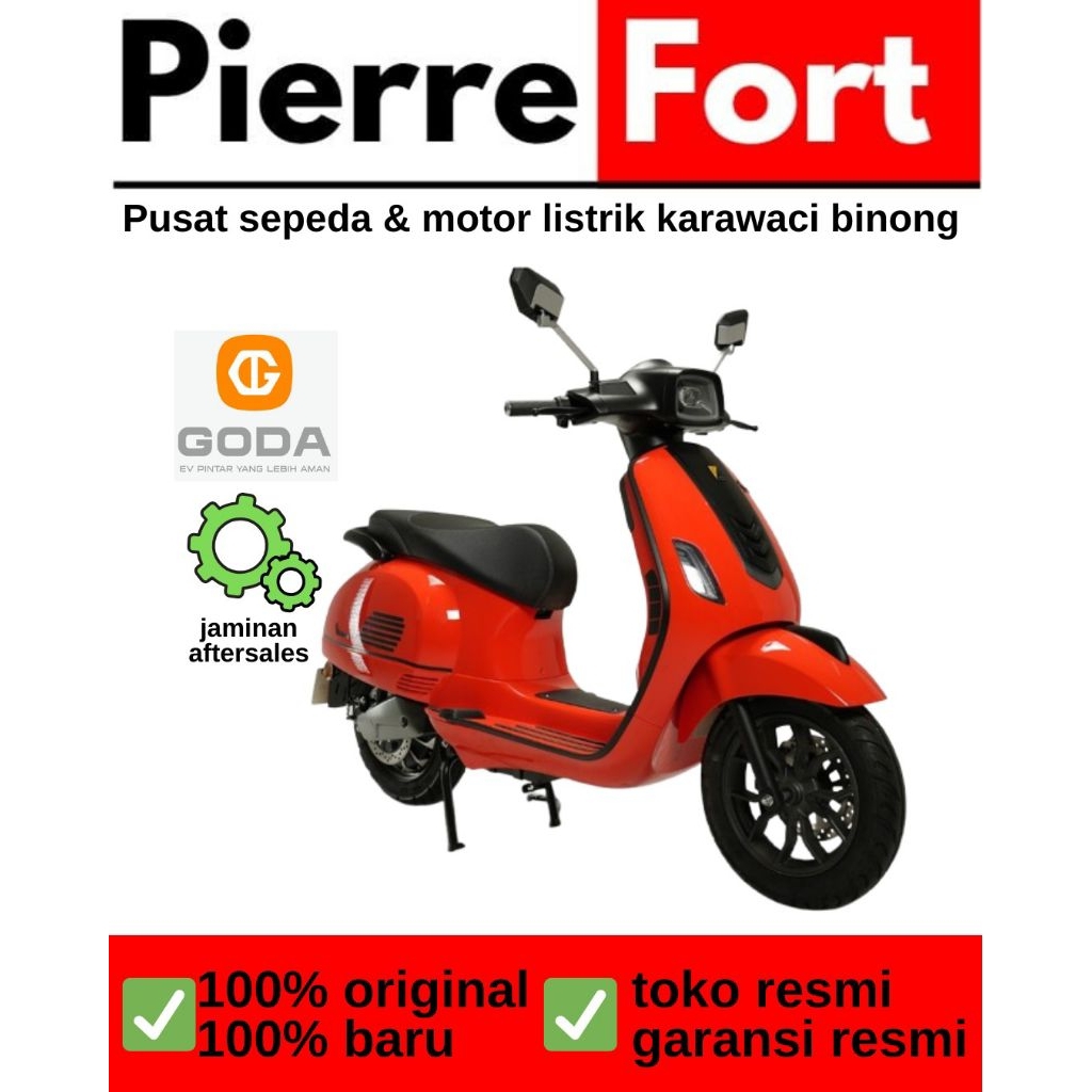 motor listrik model vespa goda venus (JAMINAN HILANG GANTI BARU) garansi resmi ready stock