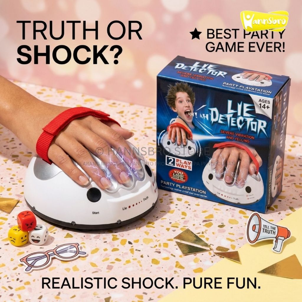 HANNSBRO Mainan Pendeteksi Kebohongan Kejut Setrum Shocking Electric Mainan Lie Detector / Mainan Al