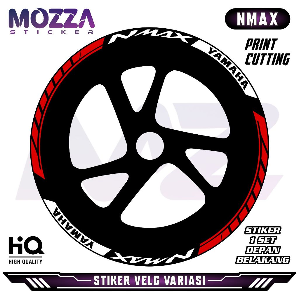 Stiker Velg NMAX / Lis Velk Motor / Cutting Stiker Velg / Sticker Velk Yamaha NMAX Variasi Keren Des