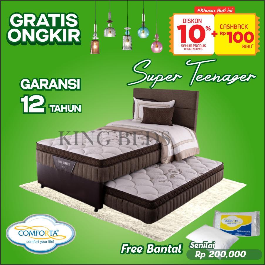 Comforta Spring bed Super Teenager sorong 2 in 1 Full Set 120 100 90 x 200 Latex Feel Medium