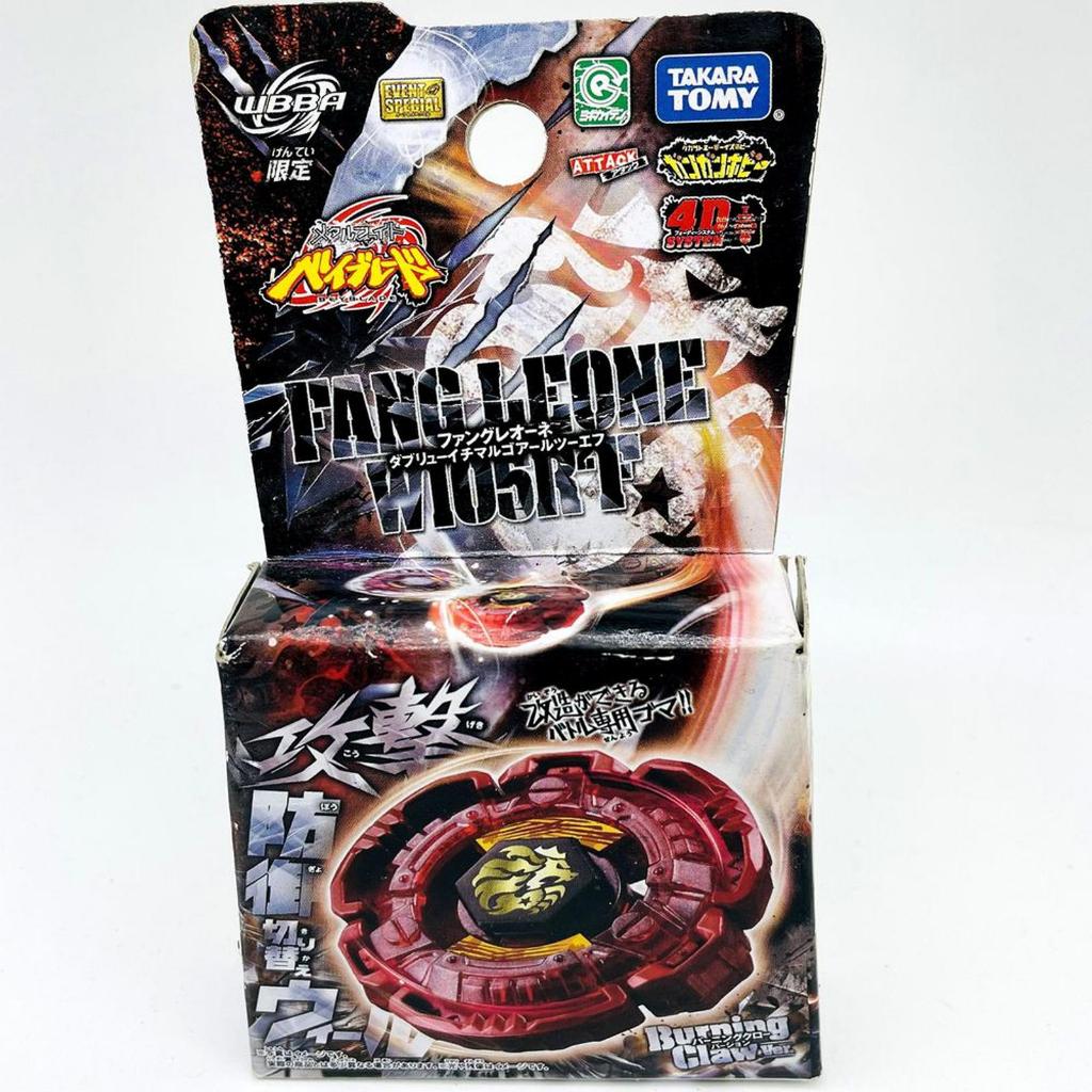 GENUINE Takara tomy Genuine rare Beyblade Fang leone W105R2F burn