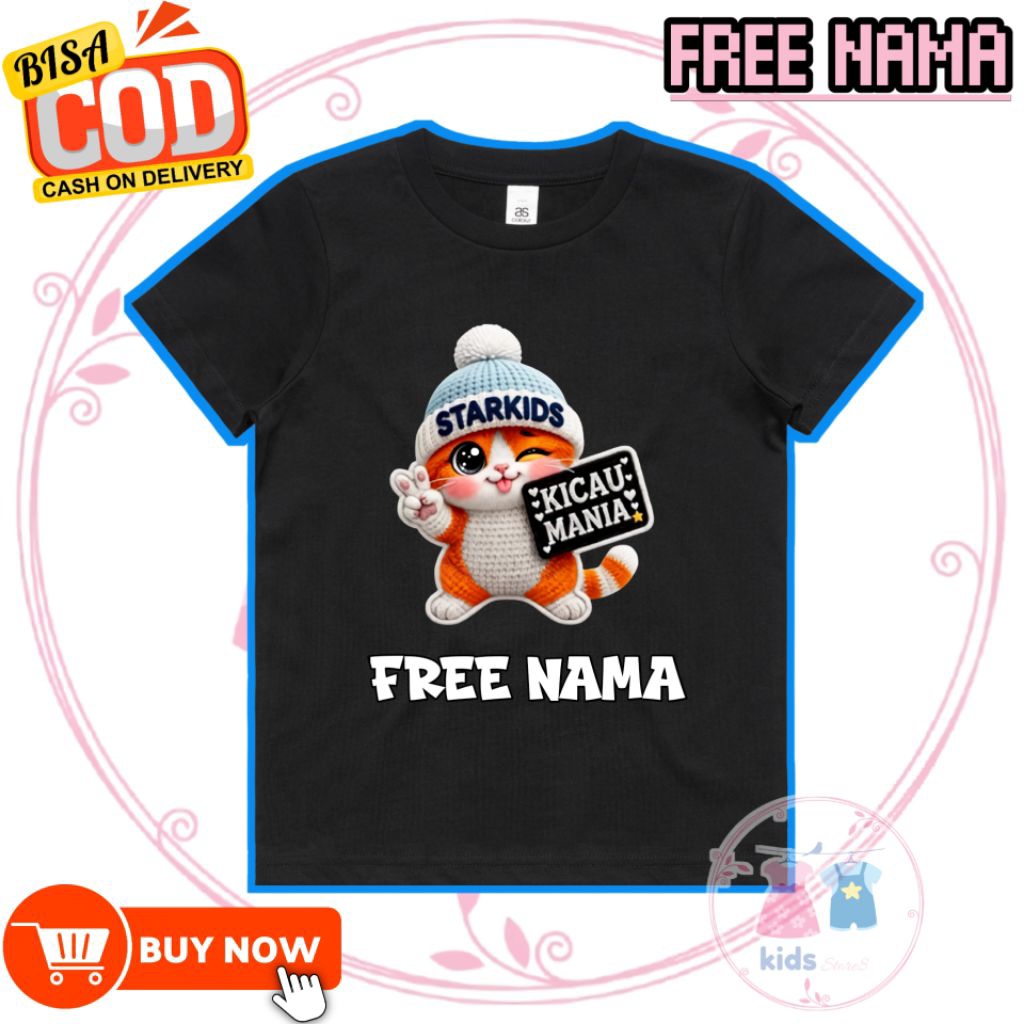 (FREE NAMA) BAJU ANAK KAOS ANAK LAKI-LAKI KAOS KICAU MANIA VIRAL TIKTOK FREE NAMA