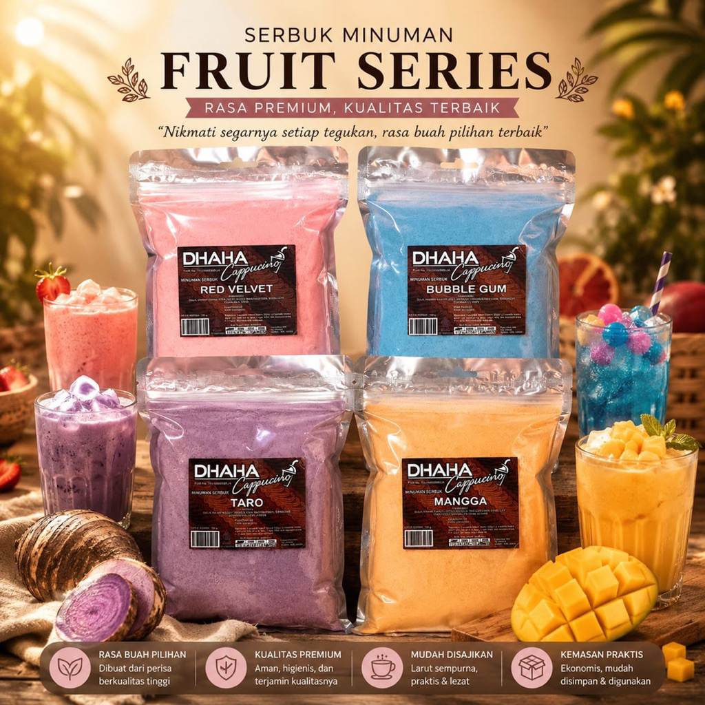 SERBUK MINUMAN ANEKA RASA, SERBUK MINUMAN, SERBUK MINUMAN CAPPUCINO CINCAU 500grm