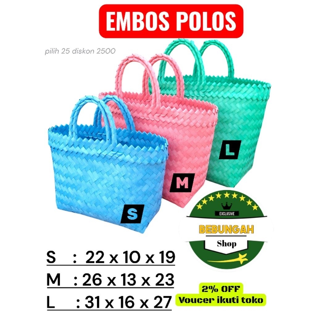 Tas Anyaman Plastik Bahan Embos - Desain Unik, Tahan Lama, dan Ringan
