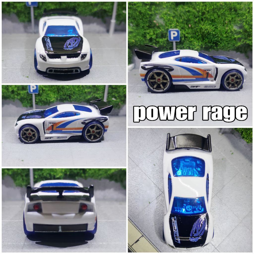 Diecast Hot Wheels POWER RAGE  Acceleracers CUSTOM - scale 64 - pajangan display