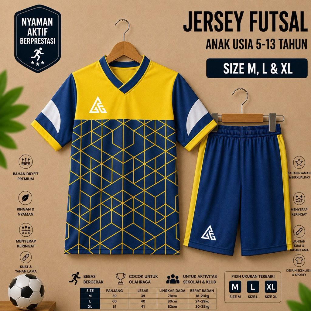 Kaos futsal anak anak / kaos futsal anak anak 12 tahun / Kaos bola murah / kaos futsal / jersey bola