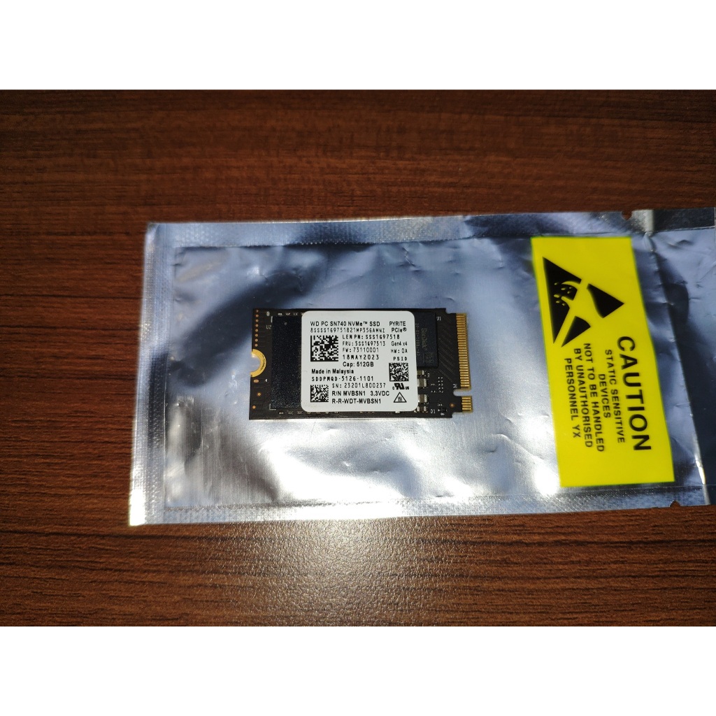 SSD 512GB WD PC SN740 Gen4 x4 NVME 2280 Health 96% M.2 2280 NGFF Western Digital PCIE 4.0 2242