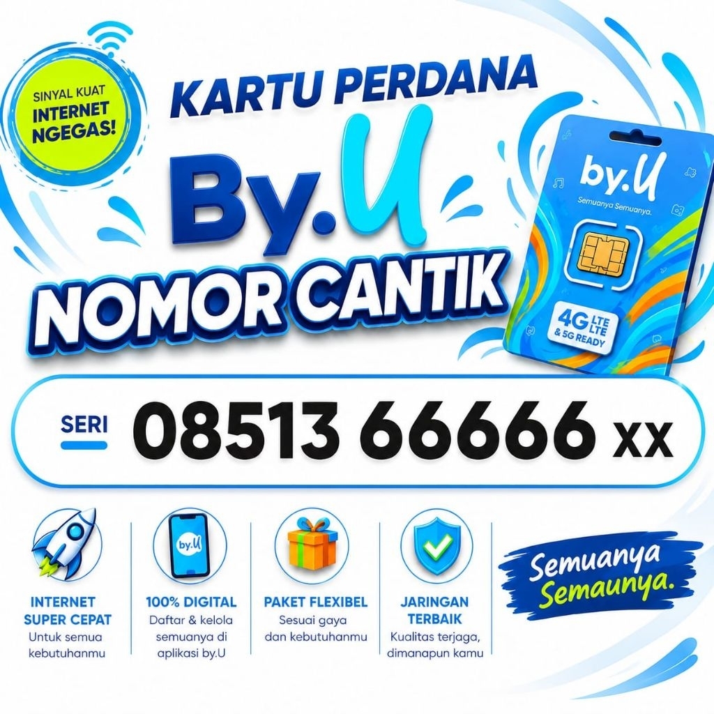 Nomor Cantik Perdana by.U 66666** isi 3gb