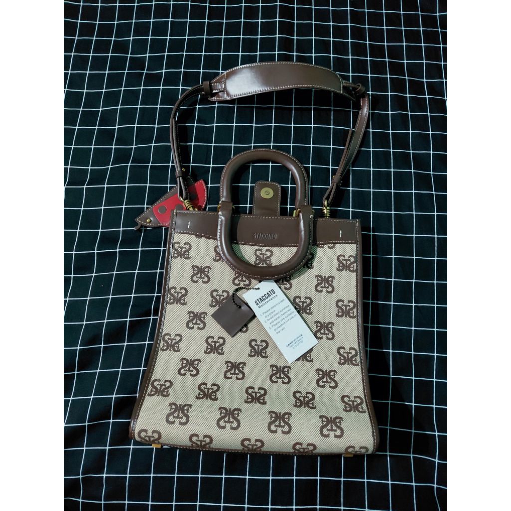 STACCATO SX2817CEF Monogram Tote Bag - 100% ORIGINAL]*