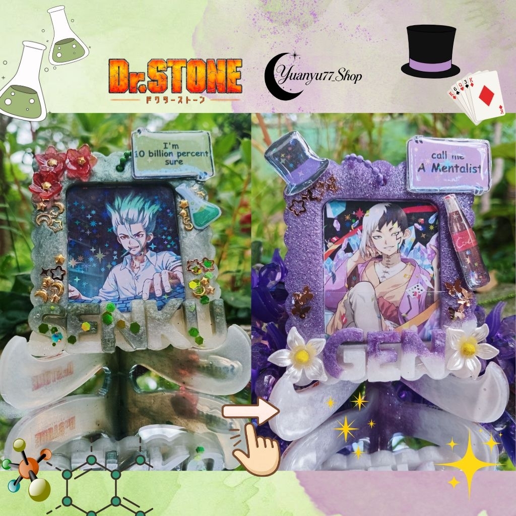 Yuanyu77_shop/DR STONE MERCHANDISE Senku Ishigami/Dr.stone Gen asagiri/ Dr.stone Senku/ Toploader De
