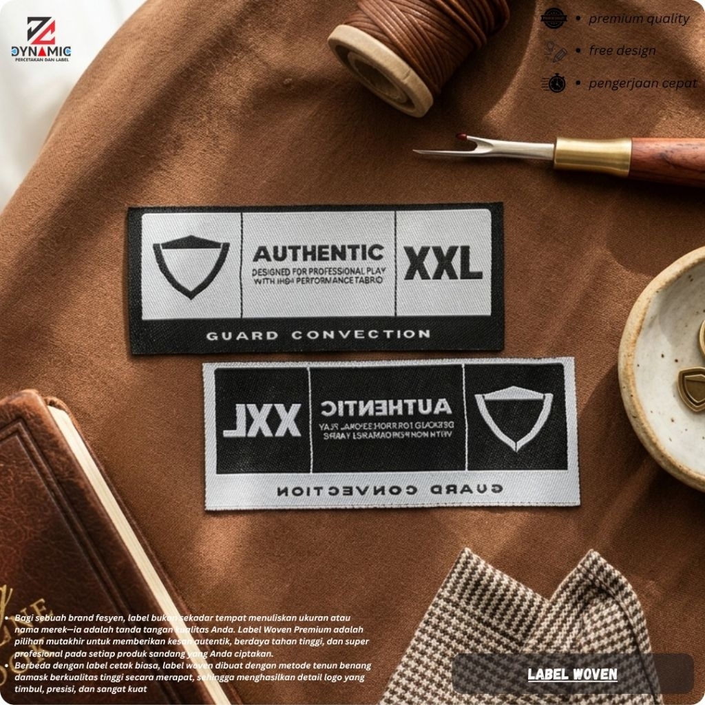 WOVEN BORDIR,Label Baju,Label Pakaian,Aksesoris,Label Rajut,Label Bordir