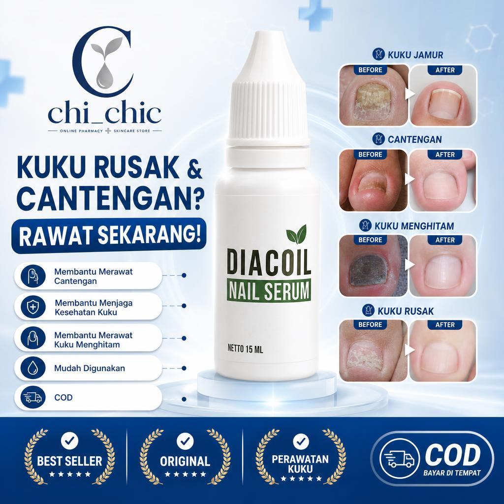 DIACOIL NAIL SERUM Original Obat Jamur Kuku Cantengan Jempol Kaki Bengkak Bernanah Rusak Busuk Hitam