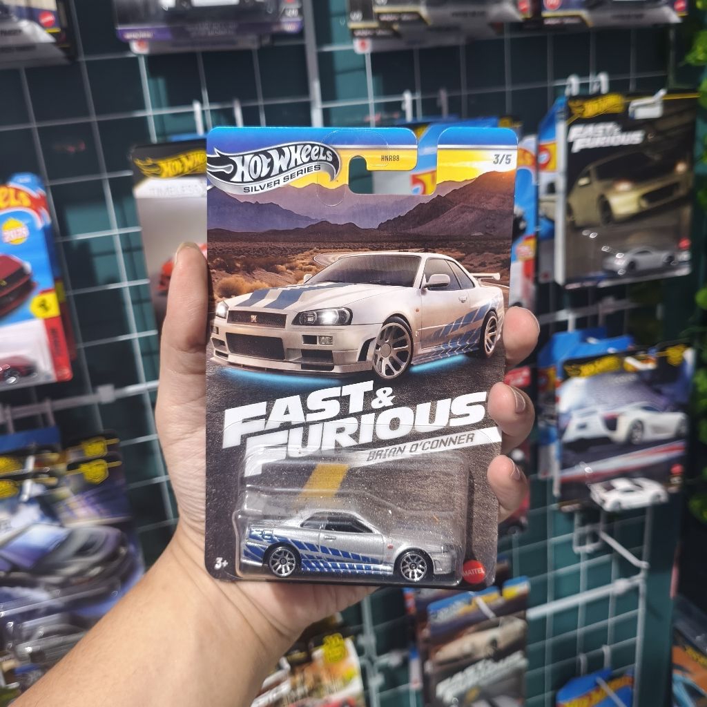Hot Wheels HotWheels Silver Series Fast & Furious R34 Brian O'conner Nissan Skyline GT-R BNR34