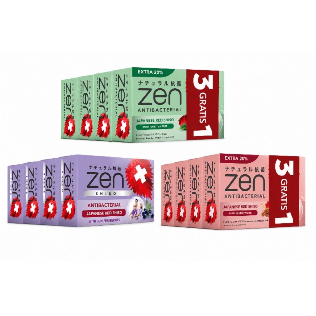 zen antibakteri sabun mandi 4 x 60gr