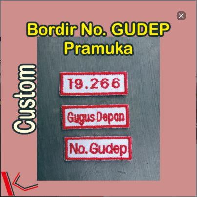 Nomor gudep pramuka custom bordir badge emblem nomor pramuka