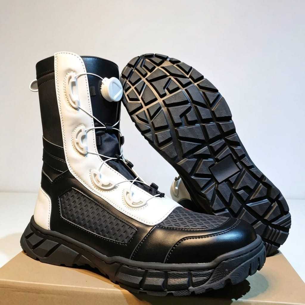 Sepatu PDL Provost Tali Putar Libra Kulit Sapi Sol Empuk Tali Putar Boa Ukuran 39-45
