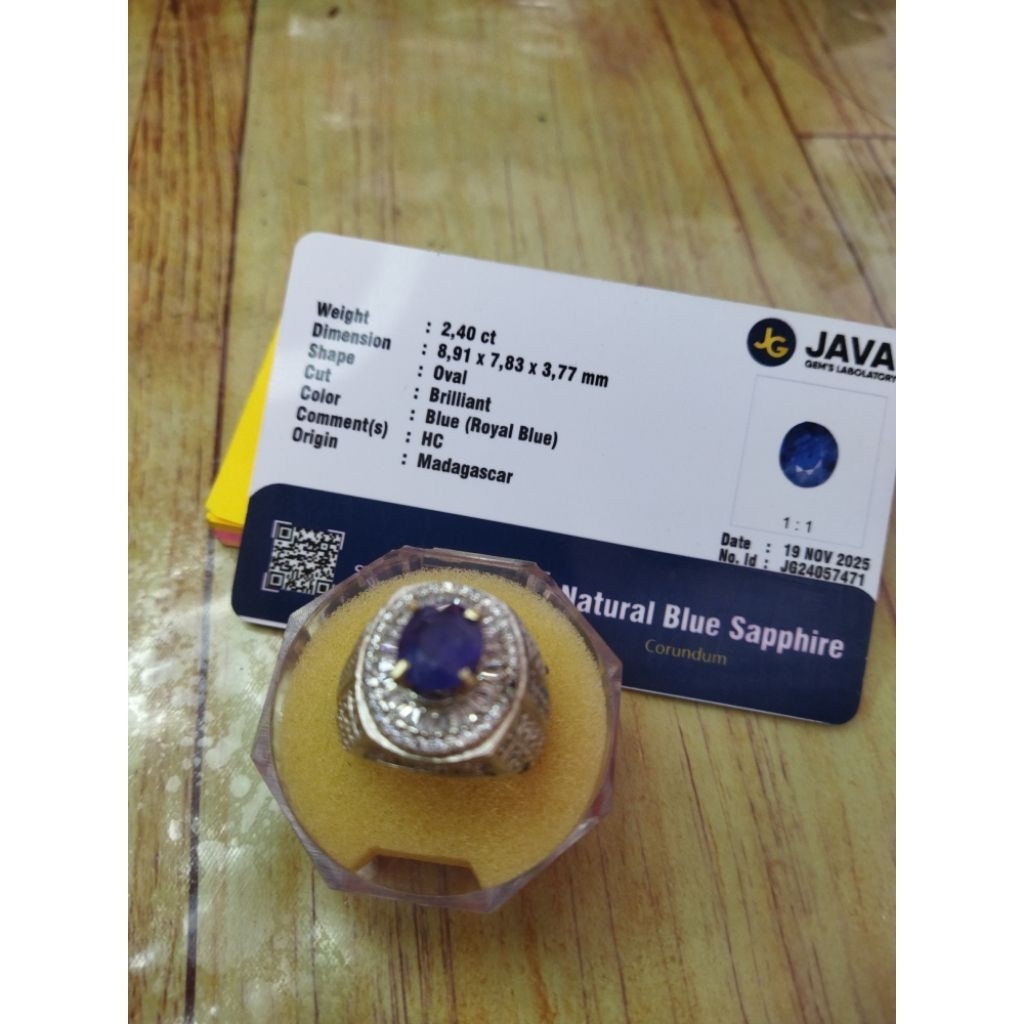 Cincin Natural Blue Saphire