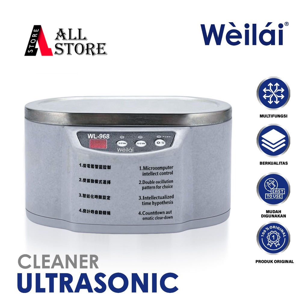 Weilai WL-968 Mesin Ultrasonic Cleaner Jewelry Glasses Cleaning