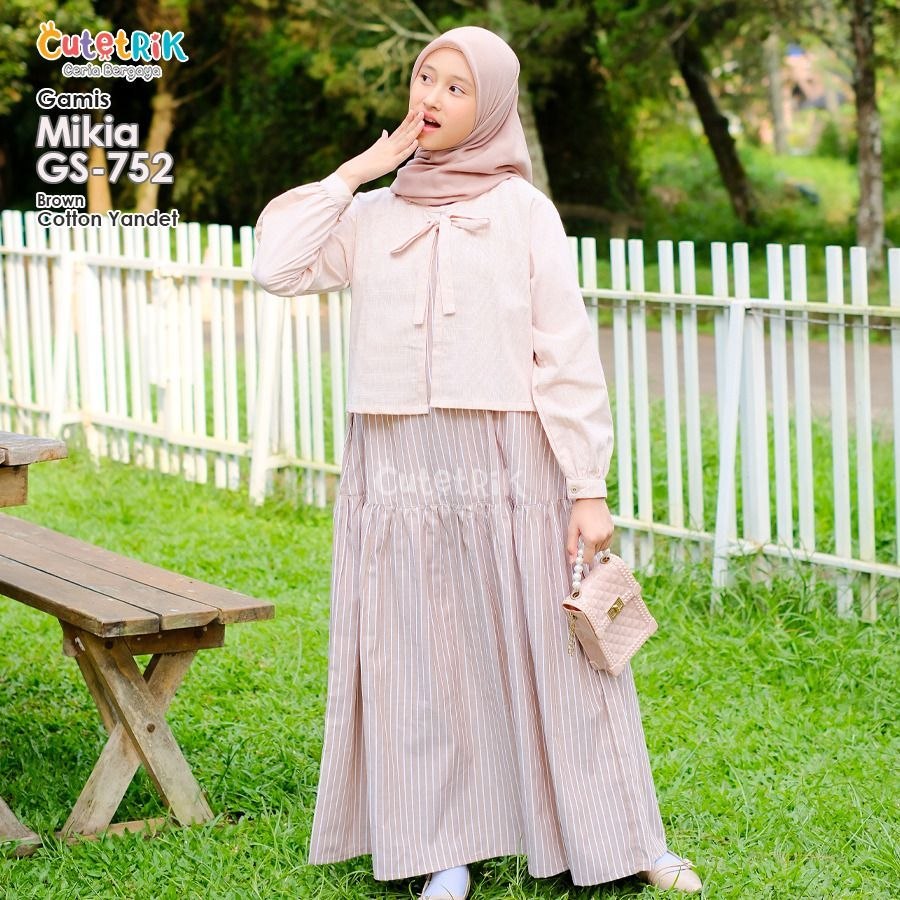 Baju Gamis Anak Perempuan Gamis Anak Katun Model Korean Style  Cutetrik Terbaru 2026