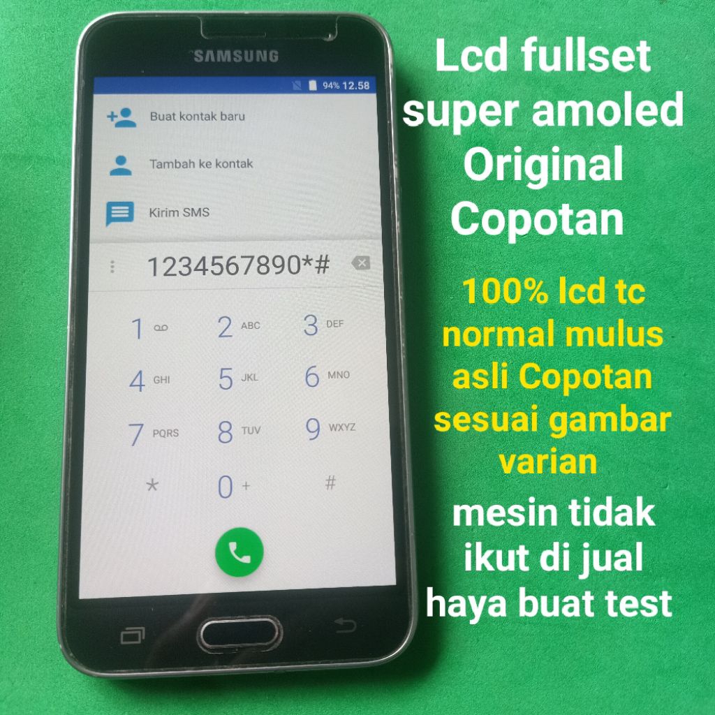 Lcd amoled fullset Samsung Galaxy J3 2016 / J320G Original Copotan Normal mulus sesuai gambar (MESIN