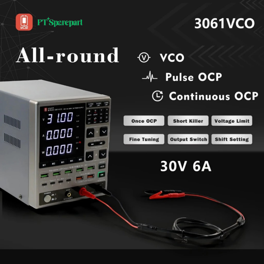 YCS 3061 VCO Adjustable DC Power Supply 30V 6A with OCP Protection
