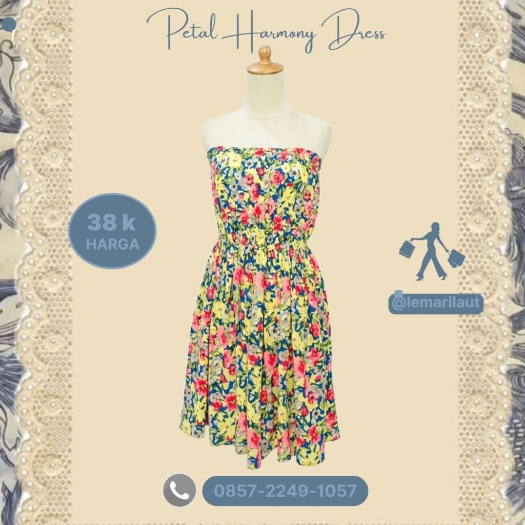 Dress Pantai Wanita Motif Bunga | Casual Daily Outfit