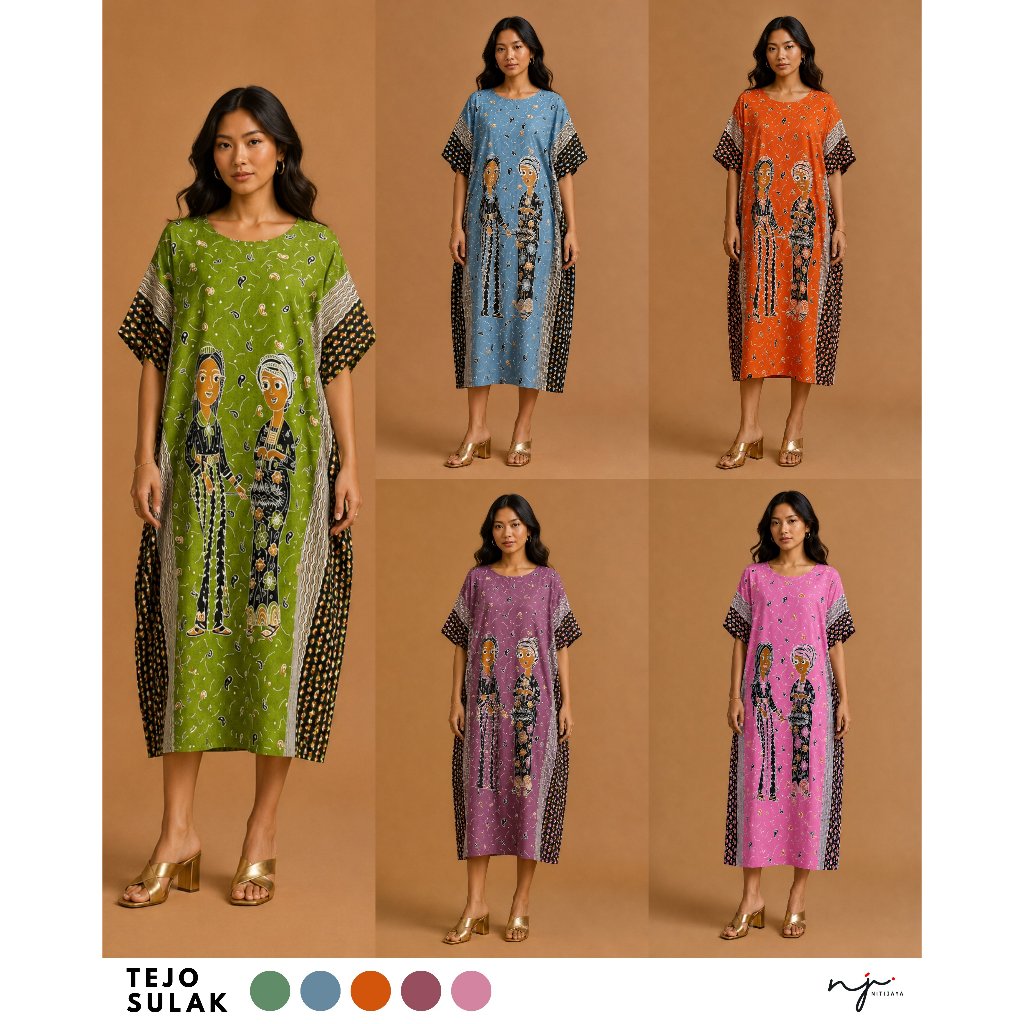 NITIJAYA [Tejo Series] Homedress Daster Kelelawar Motif Bu Tejo Sulak Tejo Kebaya produksi Batik Rad