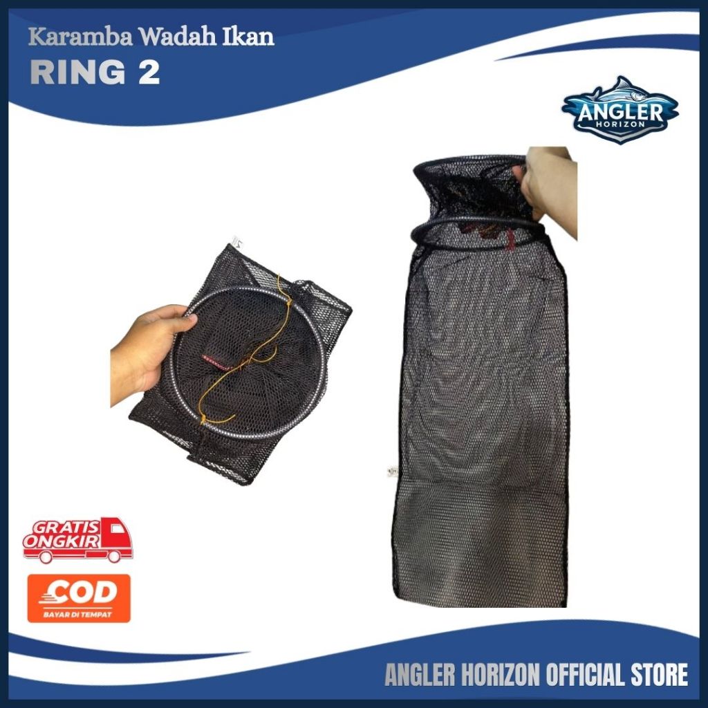 Karamba Ikan Ring 2 Hitam Tebal & Kuat Panjang 80cm