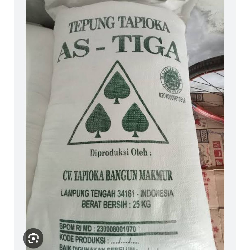 Tepung Tapioka AS3 Hijau 25kg - Berkualitas, Mudah Disimpan, Warna Hijau Menarik