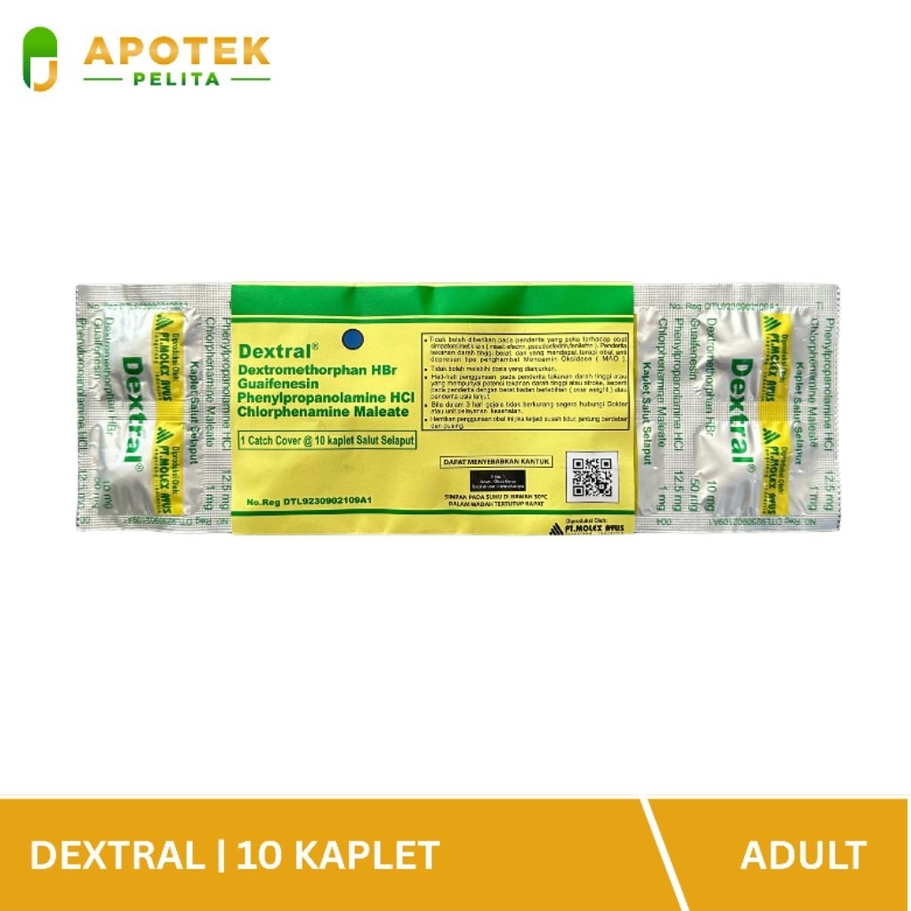 Dextral Tablet untuk Mengatasi Batuk & Flu (10 Tablet)
