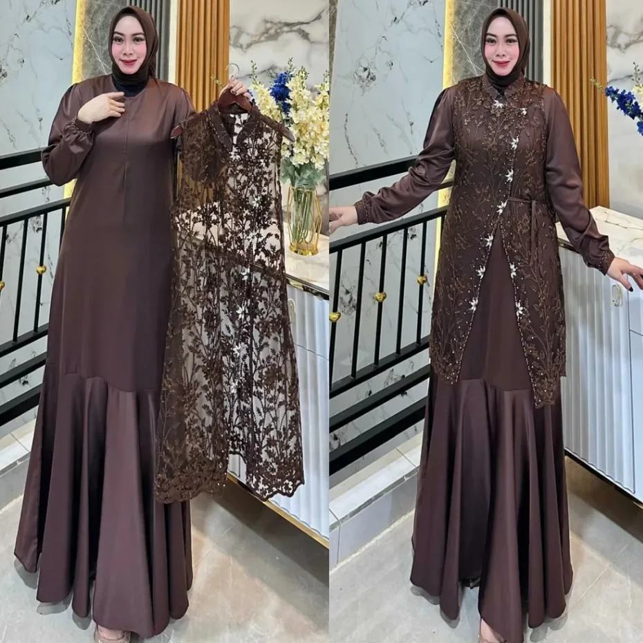 Baju Lebaran Model Brokat 2026 Terbaru Gamis Belle Dress Kondangan Brokat Viral Baju Gamis Pesta Wan