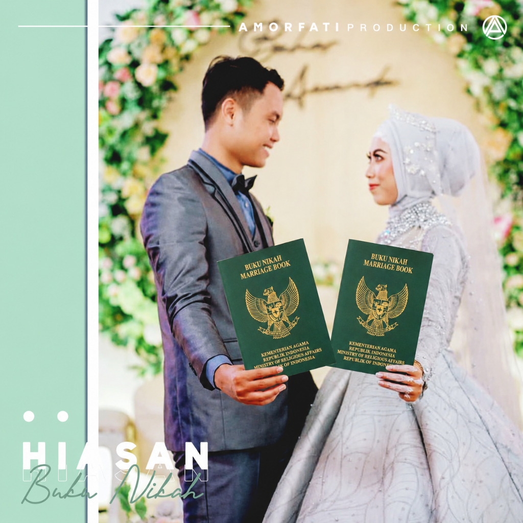 Replika hiasan buku nikah -  Buku nikah palsu - Miniatur buku nikah -  Buku nikah mahar