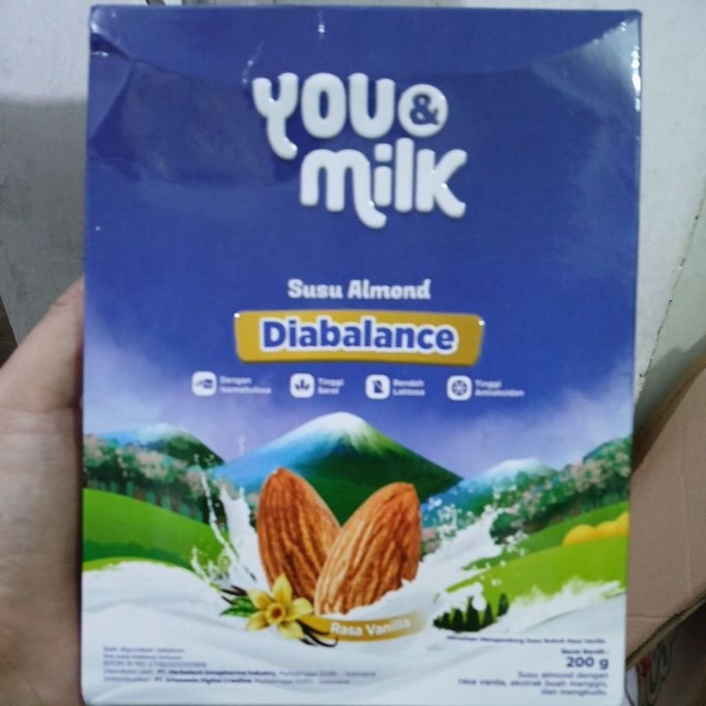 Susu Almond Diabalance You & Milk, 100% Alami Tanpa Gula Tambahan