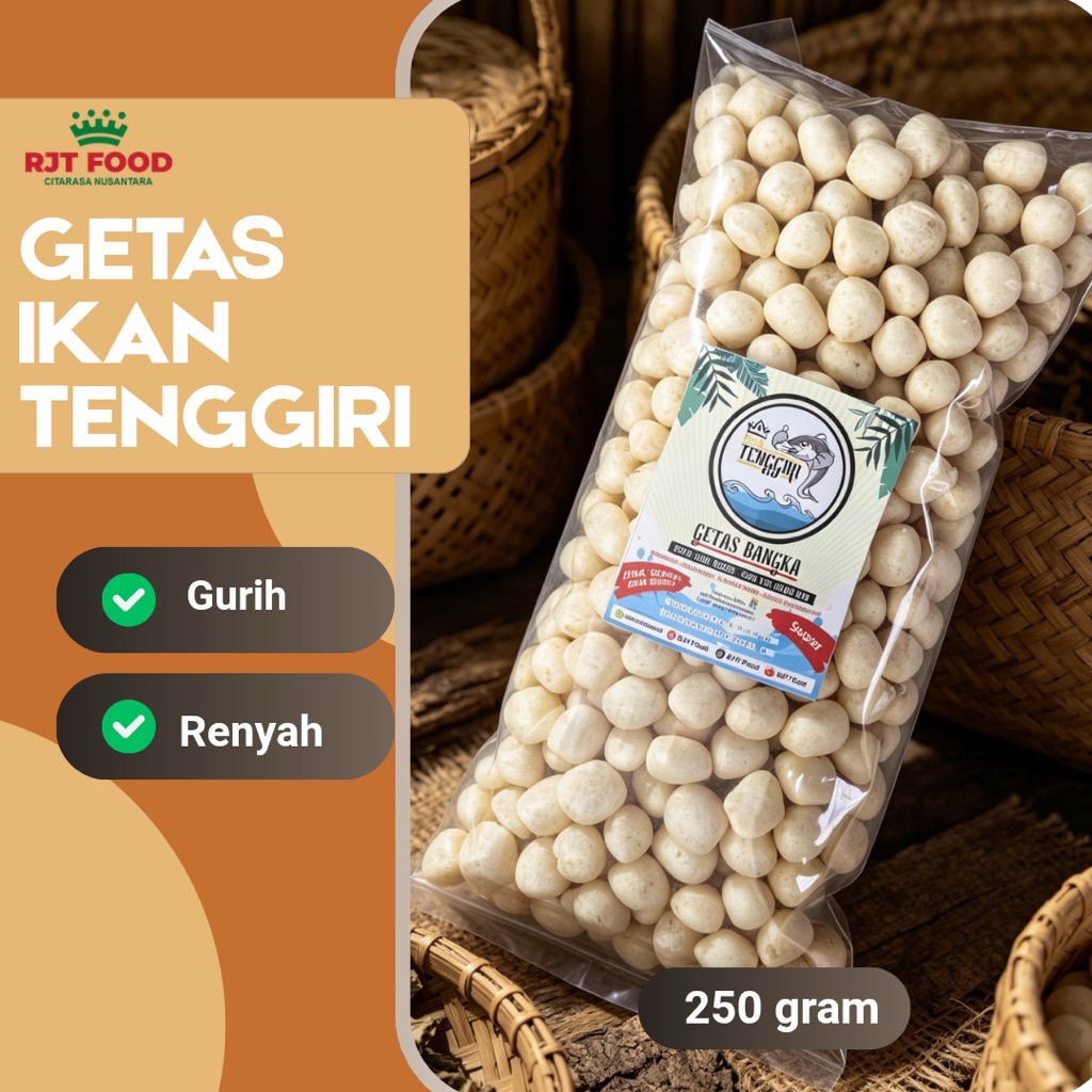 Getas super/ Getas Bangka/ Getas ikan tenggiri/pilus asli bangka/kerupuk ikan