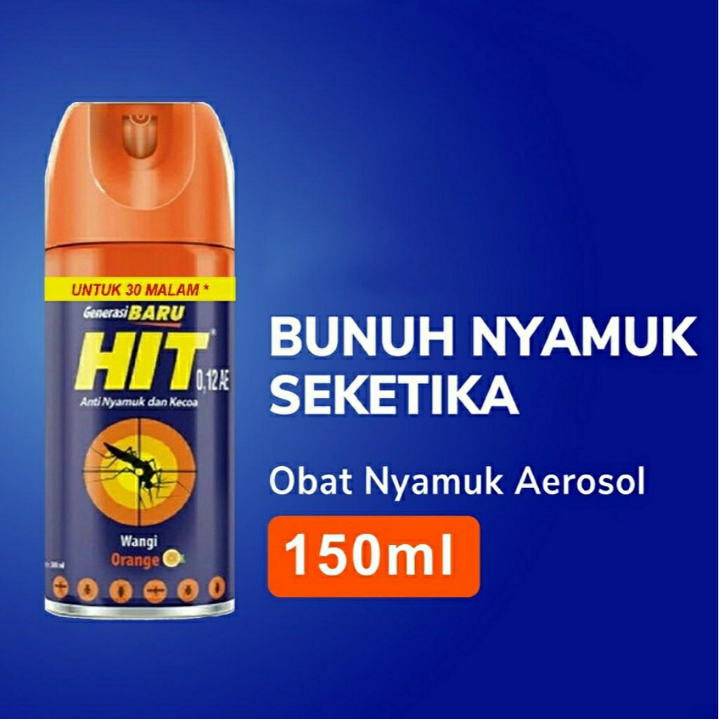 #MAU# Hit Aerosol 150ml Obat Anti Nyamuk Spray Semprot Pembasmi Pembunuh Pengusir Nyamuk Kemasan Bar