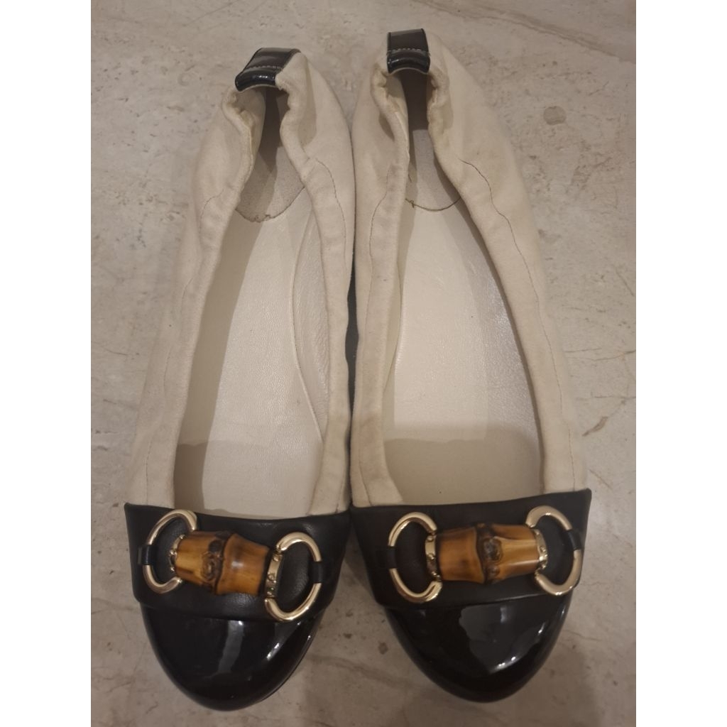 Preloved Gucci Bamboo Horsebit Flat Shoes Size 37,5 - Authentic