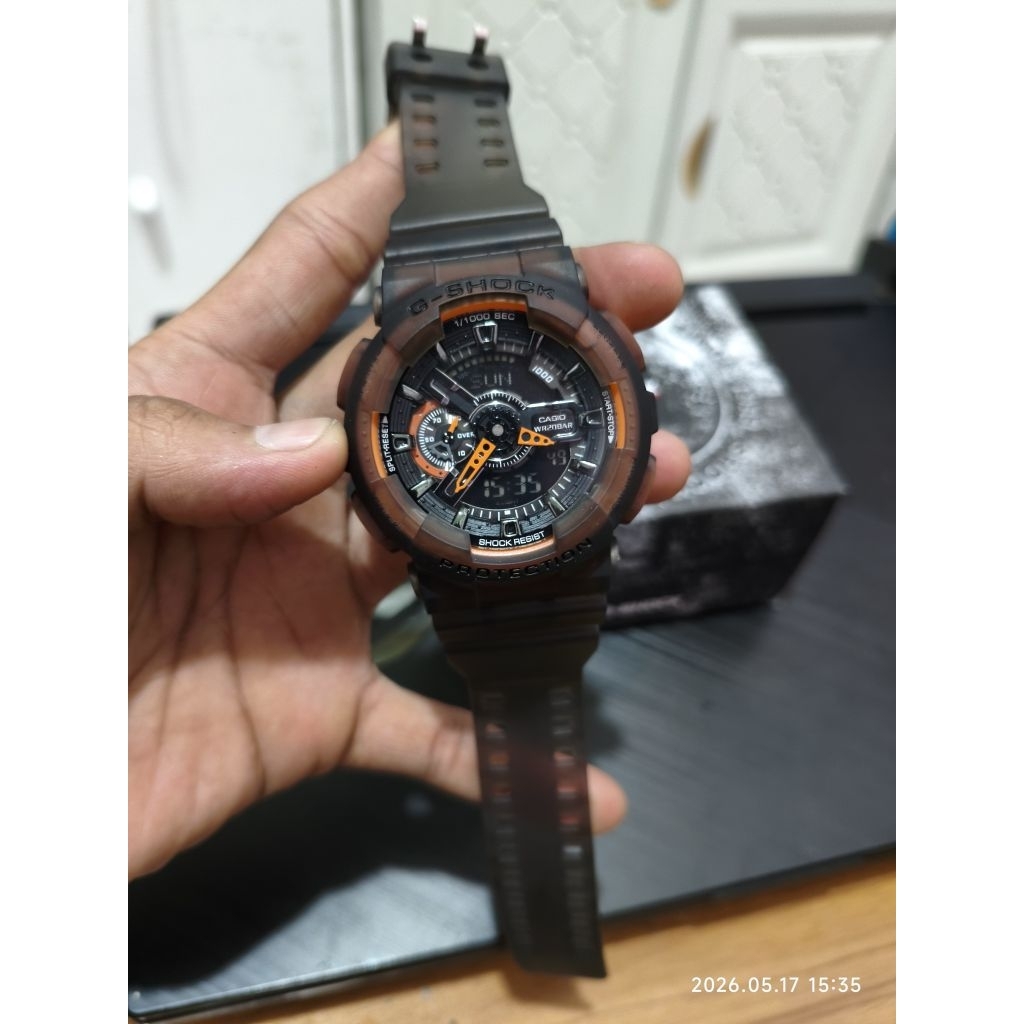 Jam Tangan Pria GS GA110 LN BM 1:1 Semua Fitur On Auto Light Jarum Krono Zona Waktu Dunia