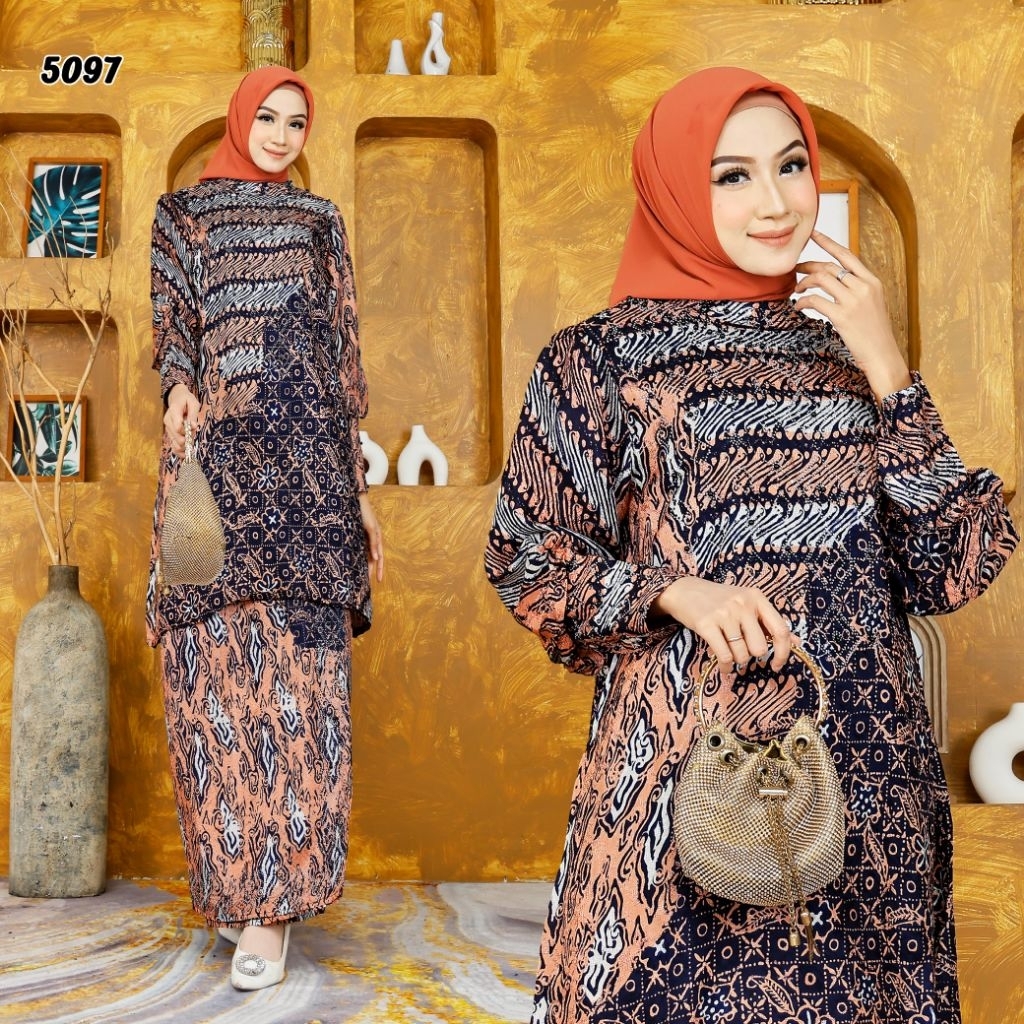 realpict setelan rok dan tunik viscost premium by aka design