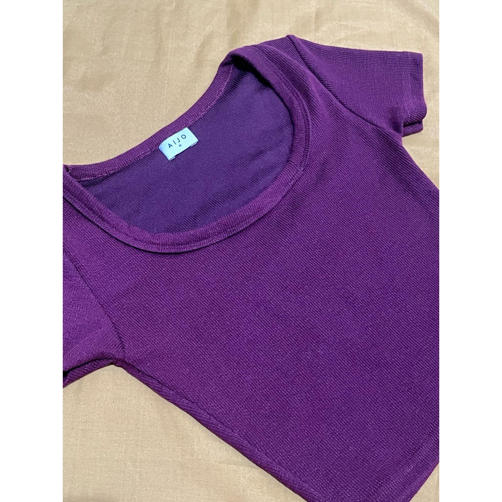 AIJO Crop Top Maroon