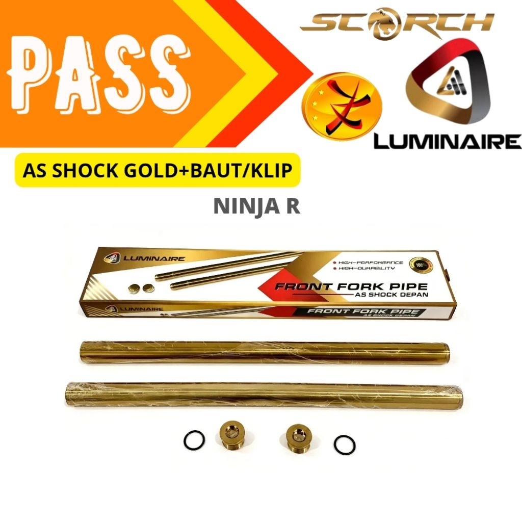 AS SHOCK DEPAN GOLD + BAUT/KLIP NINJA R - LUMINAIRE