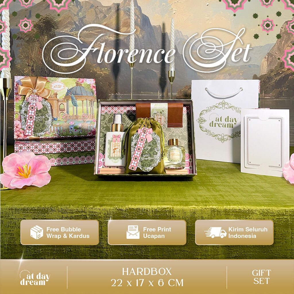 FLORENCE Gift Set Hampers Hardbox Souvenir & Gift Wedding Birthday Wisuda - at daydream