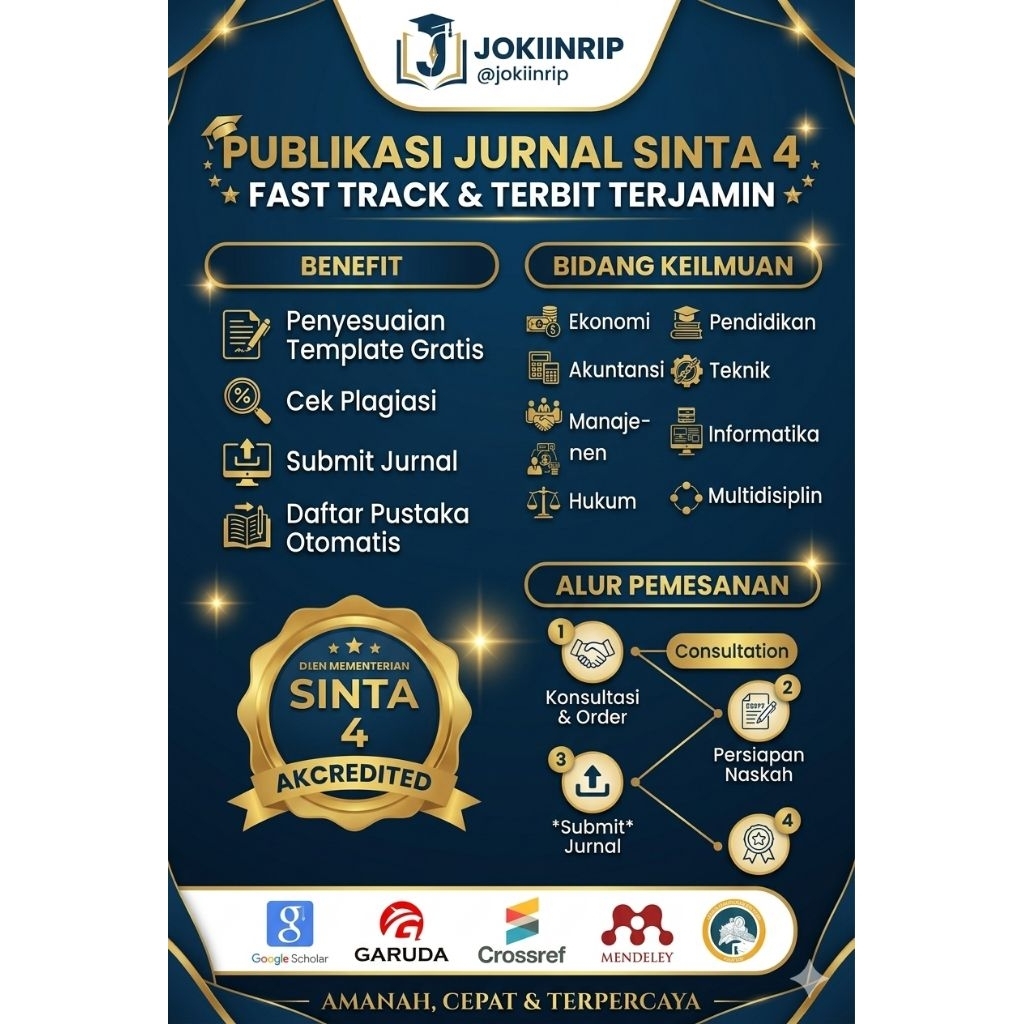 JASA PUBLIKASI JURNAL SINTA 4 FAST TRACK LOA/REVIEW