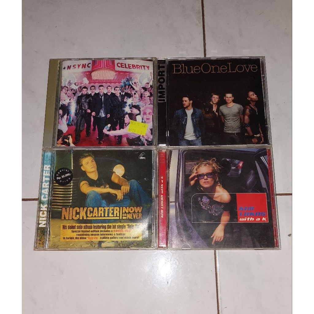 cd & vcd NSYNC-Celebrity / BLUE-One Love (2) / NICK CARTER-Now or Never (6) / KIM LUKAS With a k
