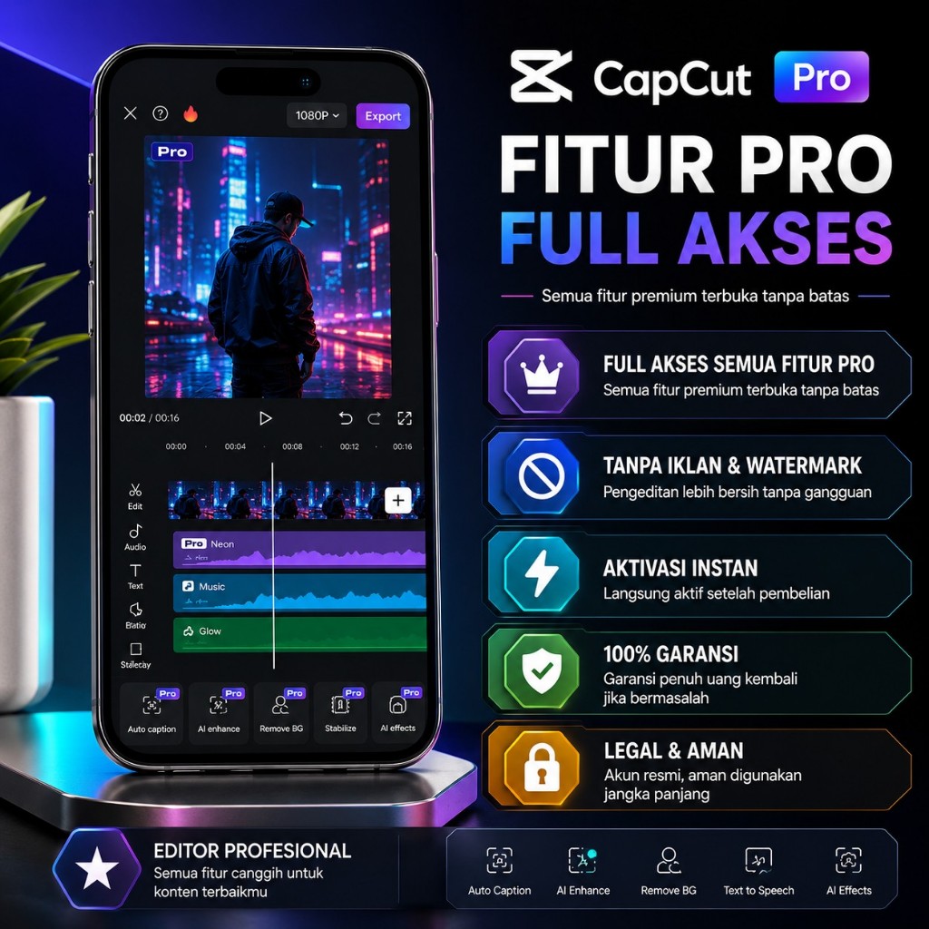 CAPCUT PRO TEMPLATE PREMIUM FULL AKSES