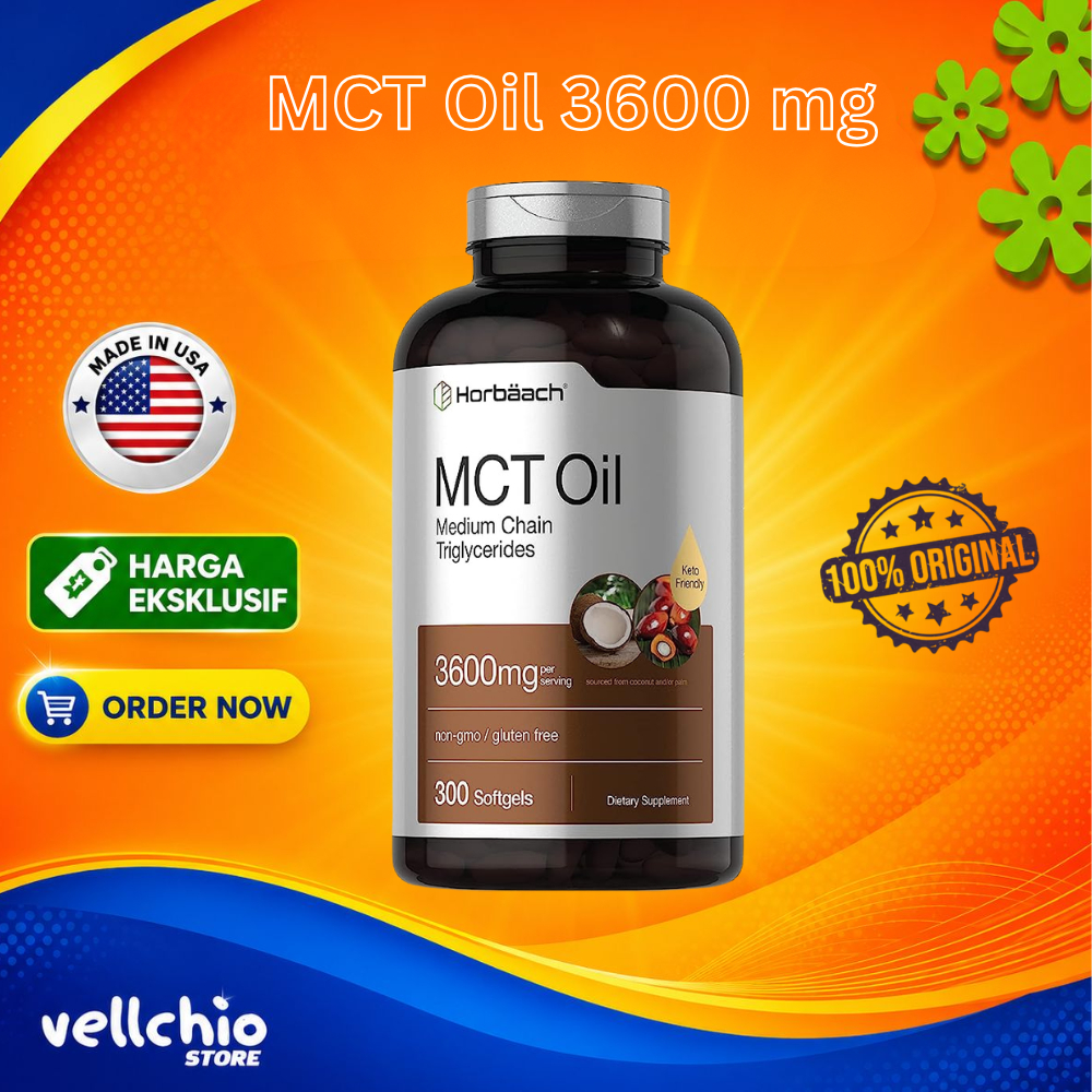 MCT oil keto friendly 3600 mg horbaach USA - 300 softgel